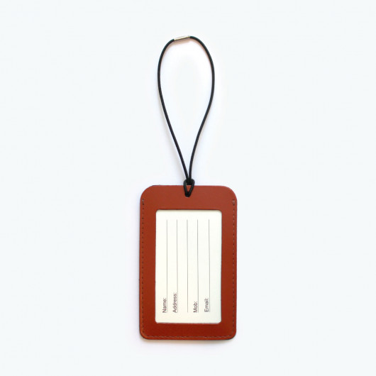 Aus Made Leather Luggage Tags Front